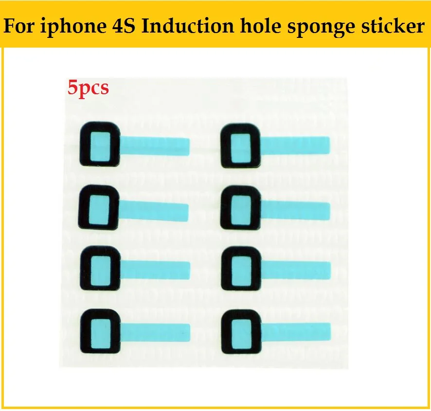 5pcs Induction hole sponge gasket stickers For Apple iPhone 4S Sensor sensing hole glue sticker sponge ring Replacement repair