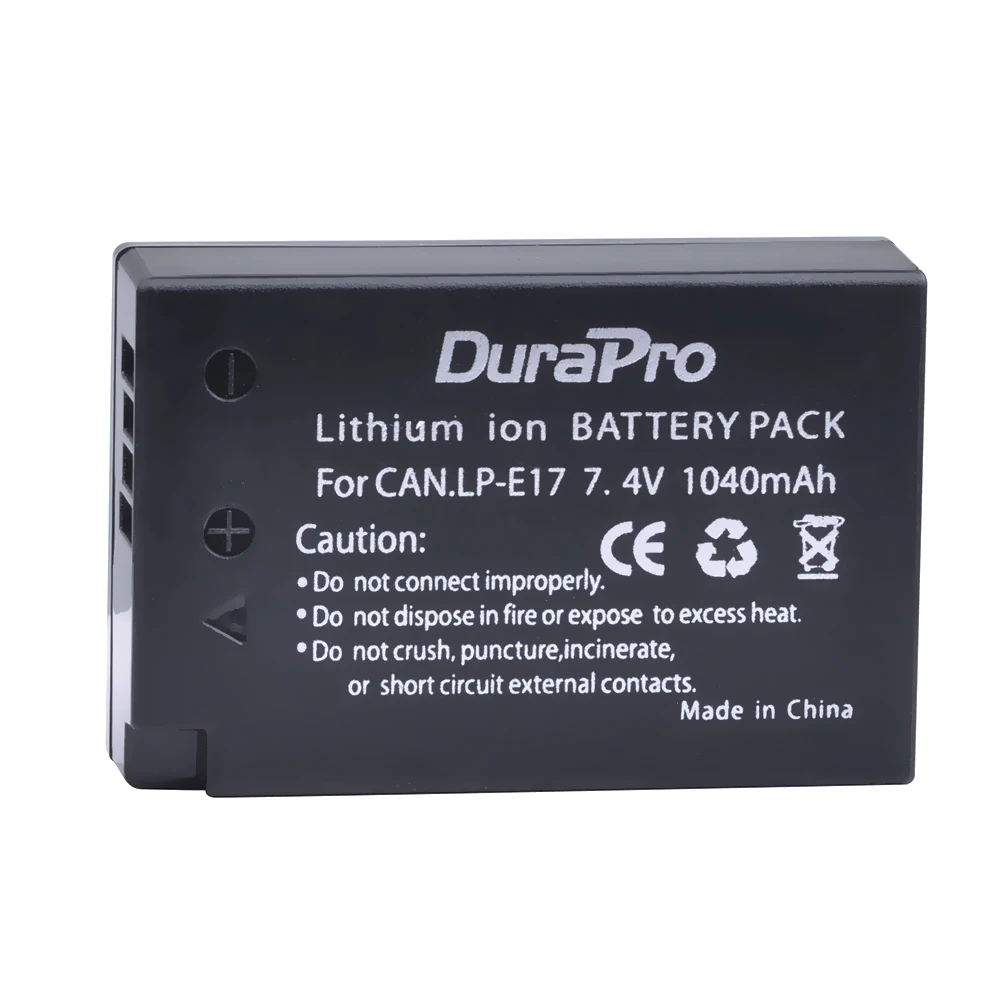 DuraPro 4 قطعة بطارية لكانون LP-E17 LPE17 + LED المزدوج شاحن لكانون EOS المتمردين T6i 750D T6s 760D M3 800D 8000D X8i