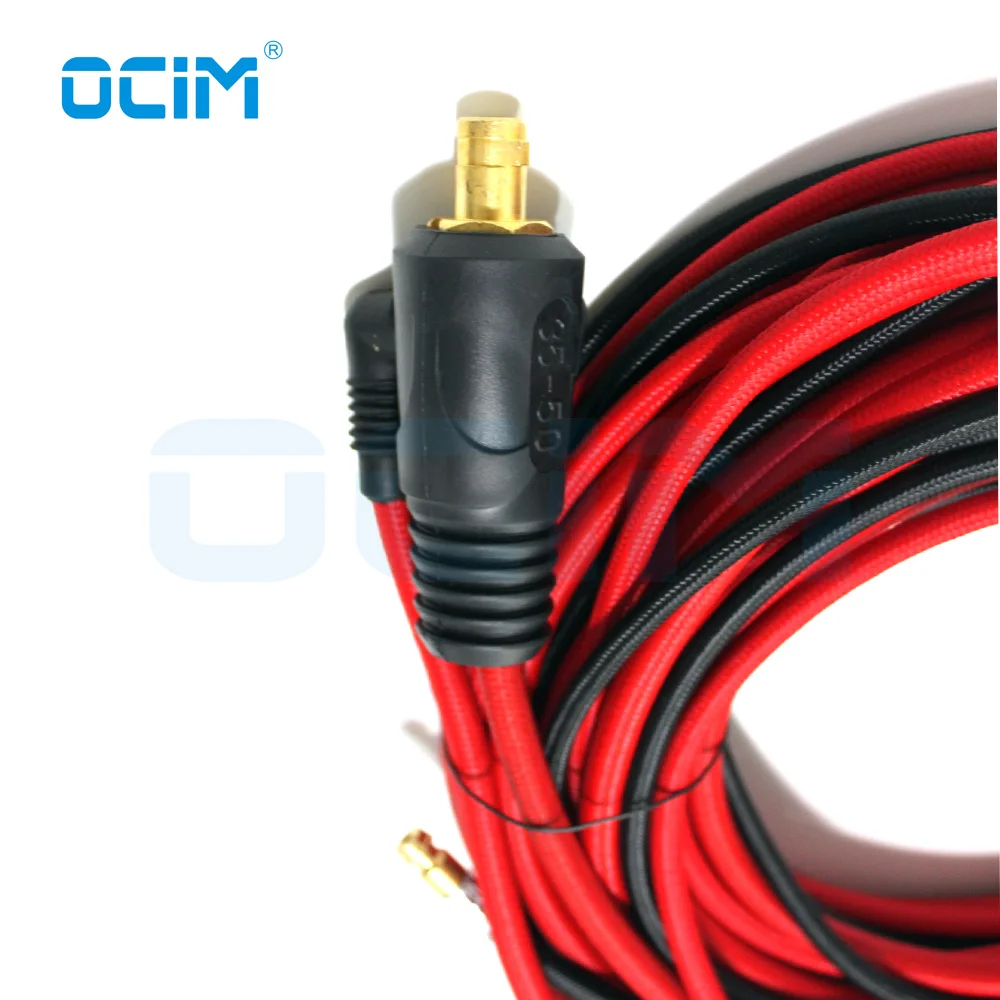 WP20F WP20 12FT  4M  Red super soft Hose Braided Cable 35-50 Connector