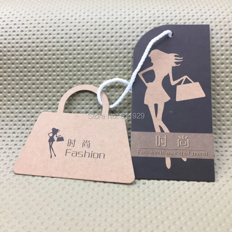 customize shape cutting labels/clothing kraft paper hang tag/garment bag printed tags/cardboard tags/clothing label/trademark