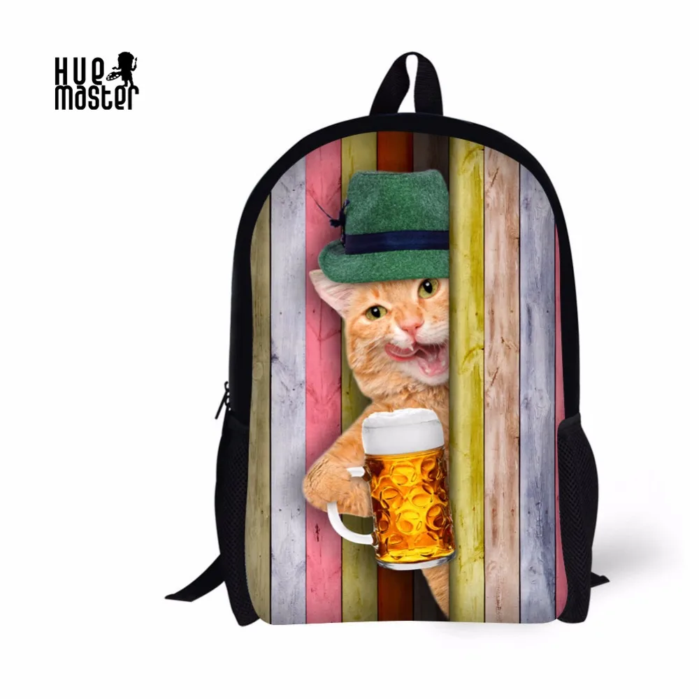 satchel school bag hot sale bag foldable backpack nice cat prints casual bag backpack for kids school new product 2018