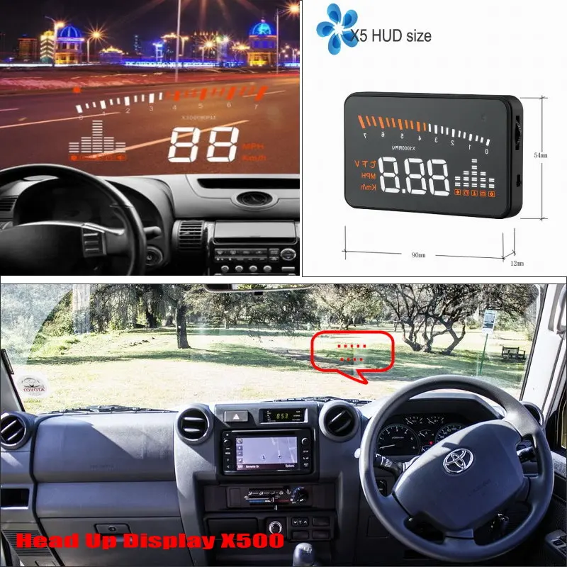 Car HUD Head Up Display For Toyota Allion/Alphard/Aurion/Auris/Avalon/Avanza/Avensis Projector Windshield Refkecting Projector