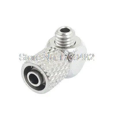 

6mm x M5 Male Threaded Pneumatic Hose Right Angle Coupler Mini Quick Fitting