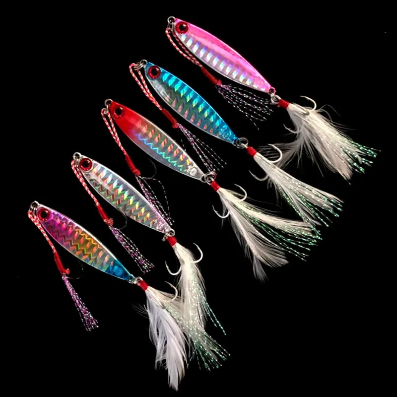 

Shore Cast Jig Fishing Lure Slow Shaking Artificial Metal Lures Jigbait Hard Bait 10g/15g/20g Jigging Tackle Hooks 1 Piece Sale