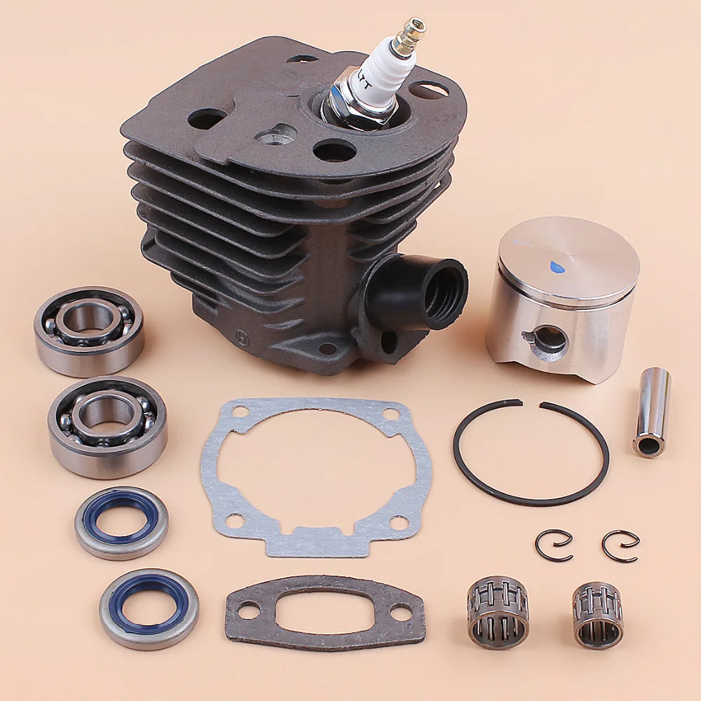 45MM Cylinder Piston Crank Bearing Oil Seal Engine Motor Kit Fit HUSQVARNA 55 51 50 Chainsaw Rebuild Parts OEM 503168301