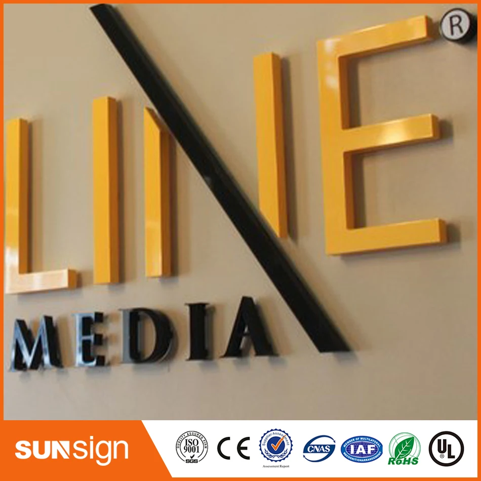 Dipinto 3D In Acciaio Inox Lettera Segno