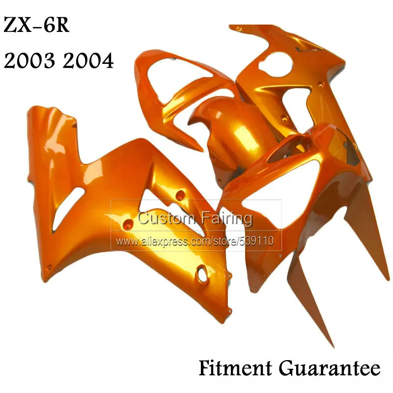 

metallic orange fairing kit for Kawasaki zx6r zx 6r Ninja 03 04 2003 2004 Injection molding fairings tp32