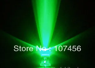 1000pcs/lot free shipping!!! 3mm flashing Green LED(10000mcd)3mm blinking green led 3mm water clear led