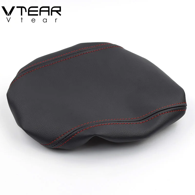 Vtear For Skoda Kodiaq armrest cover interior PU leather car-styling accessories center console arm rest box decoration 2021