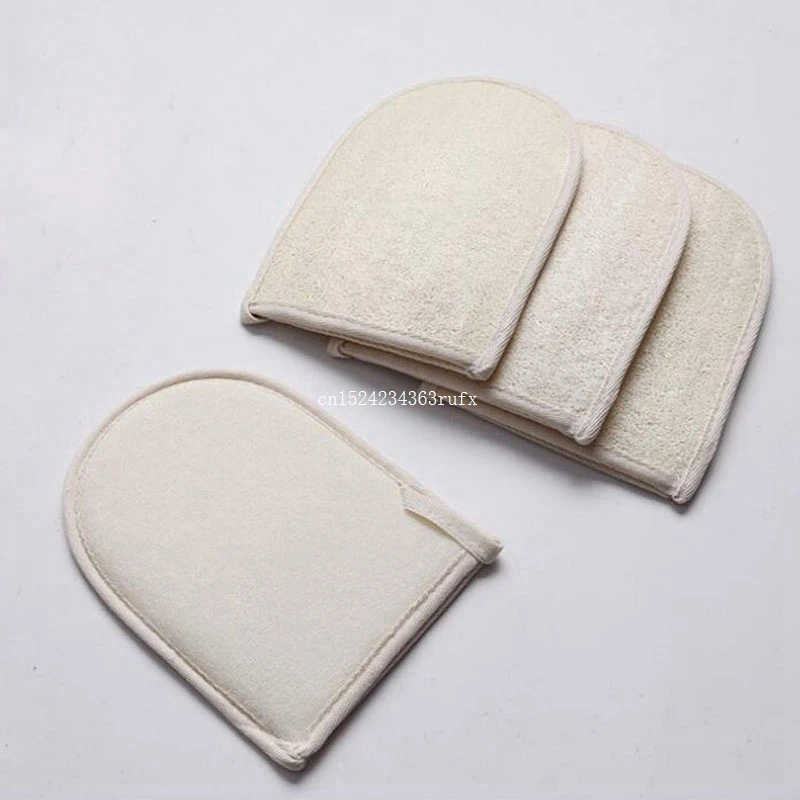 

50pcs 20*15CM Natural Loofah Bath Gloves Practical Bathroom Product Back Scrubber Shower Body Exfoliator Scrubber Wholesale