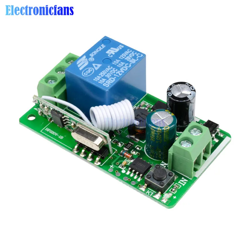 315MHZ 433MHz 315 433 MHZ DC 12V 220V 10A 1 Ch Channel Wireless RF Remote Control Board Transmitter Receiver Relay Switch Module