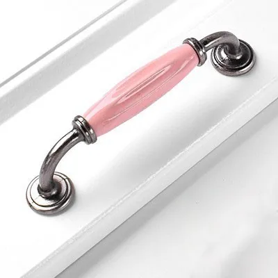 

5'' Ceramic Handles Kitchen Cabinet Pull Handle Pink Blue Drawer Knobs Door Handles / Dresser Handles Knobs Decorative Hardware