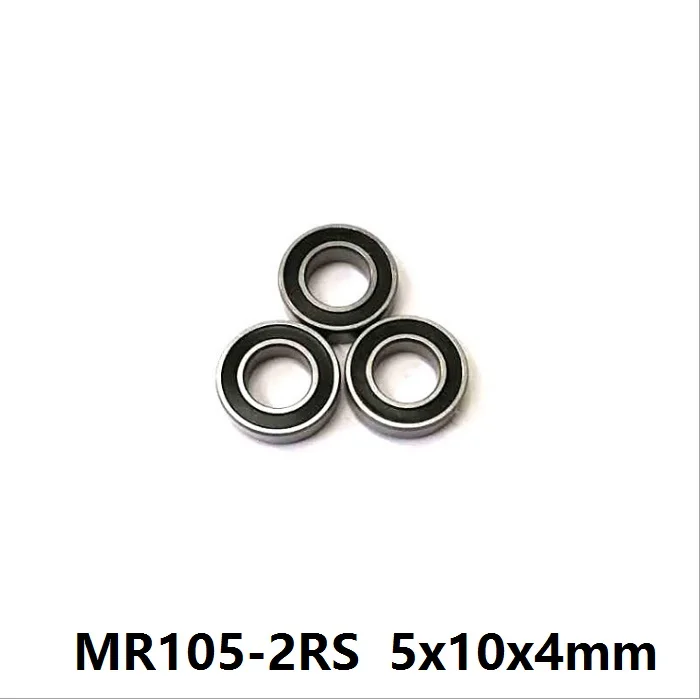 500pcs/lot MR105RS MR105-2RS MR105 RS 2RS 5x10x4 mm Rubber sealed deep groove Ball Bearing Miniature 5*10*4mm