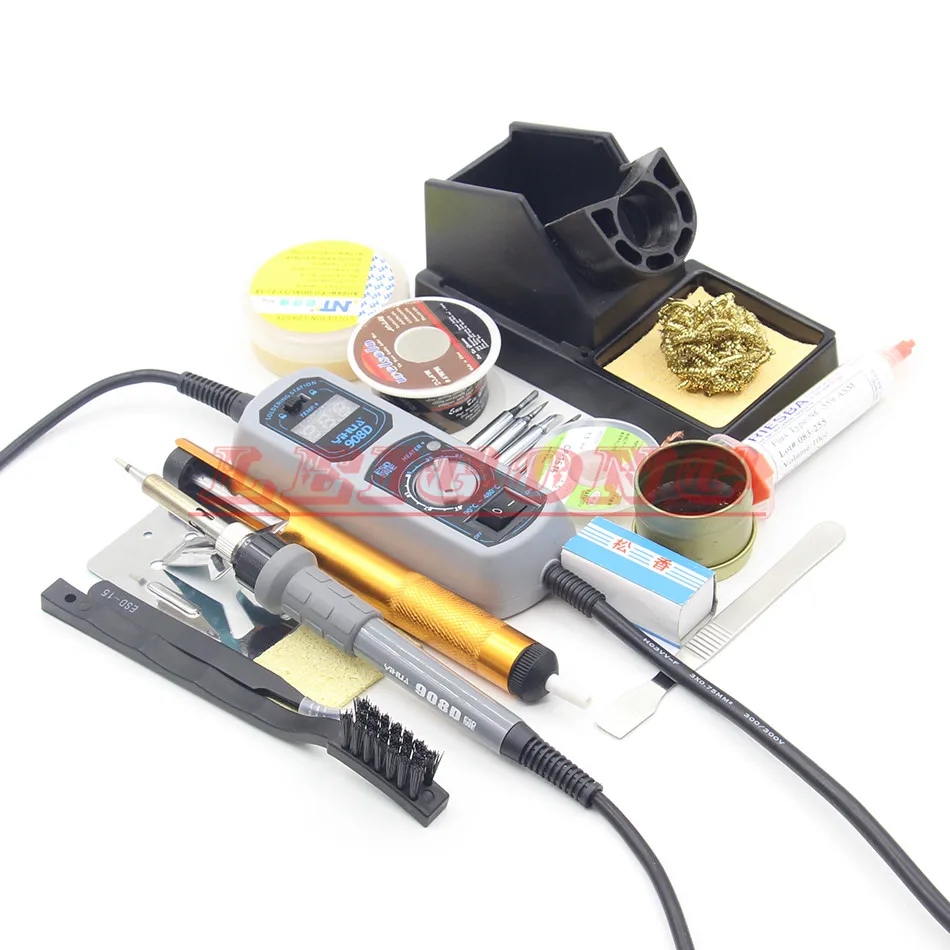 

YIHUA 908D 220V 60W Heated iron LED Digital Display Soldering Station Iron High temperature resistant silicone line