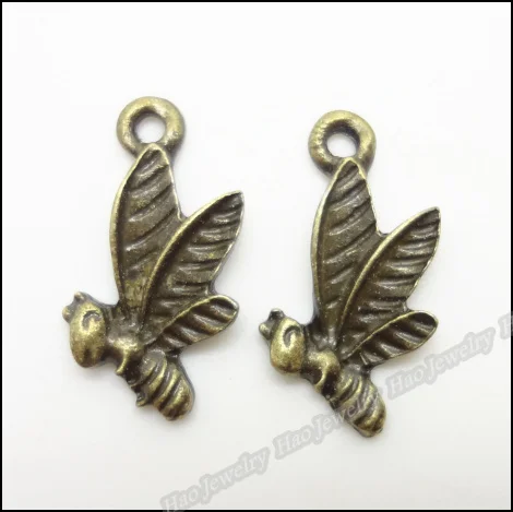 

200pcs Vintage Charms Bee Pendant Antique bronze Fit Bracelets Necklace DIY Metal Jewelry Making