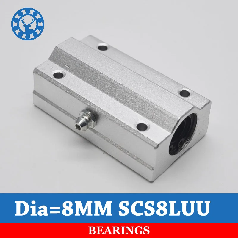 

4pcs/lot SC8LUU SCS8LUU 8mm Linear axis Ball Bearing block Lengthen Bearing pillow Bolck Linear unit for CNC