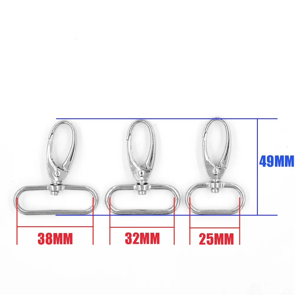 10 PCS 32 MM Wide Diameter Dog Buckle Lobster Clasp Bag Key Chain Jewelry Clasps Zinc Alloy Hooks Rivet