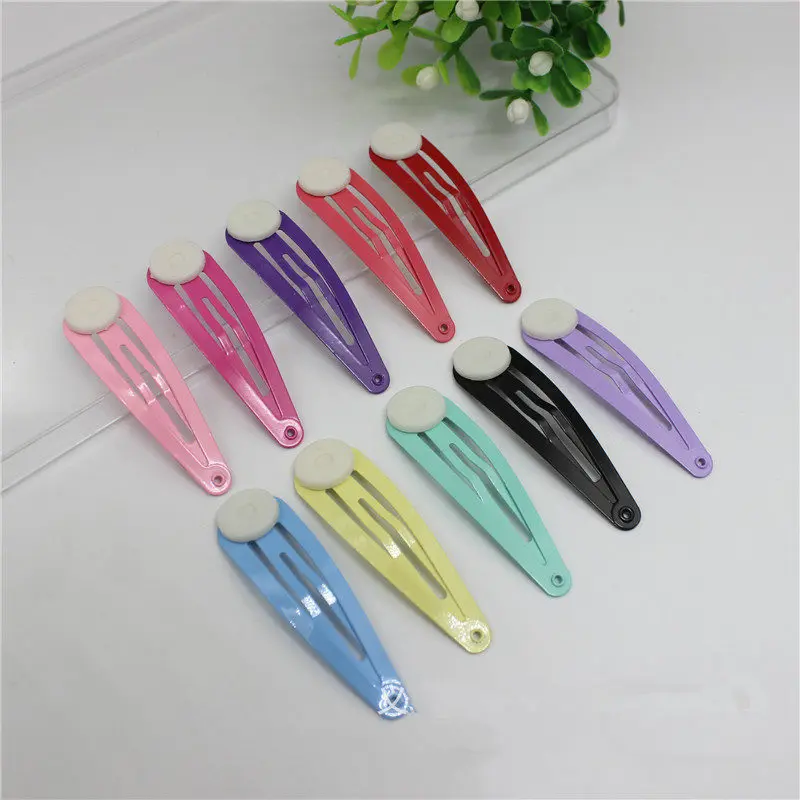 100pcs 5CM Drop Shaped Hair Clip Colorful Child Hairpin BB Clip DIY Jewelry Accessories