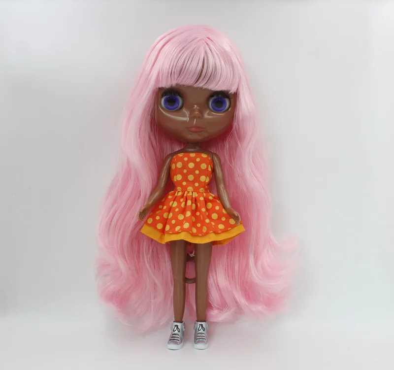 

Free Shipping big discount RBL-557 DIY Nude Blyth doll birthday gift for girl 4colour big eye doll with beautiful Hair cute toy