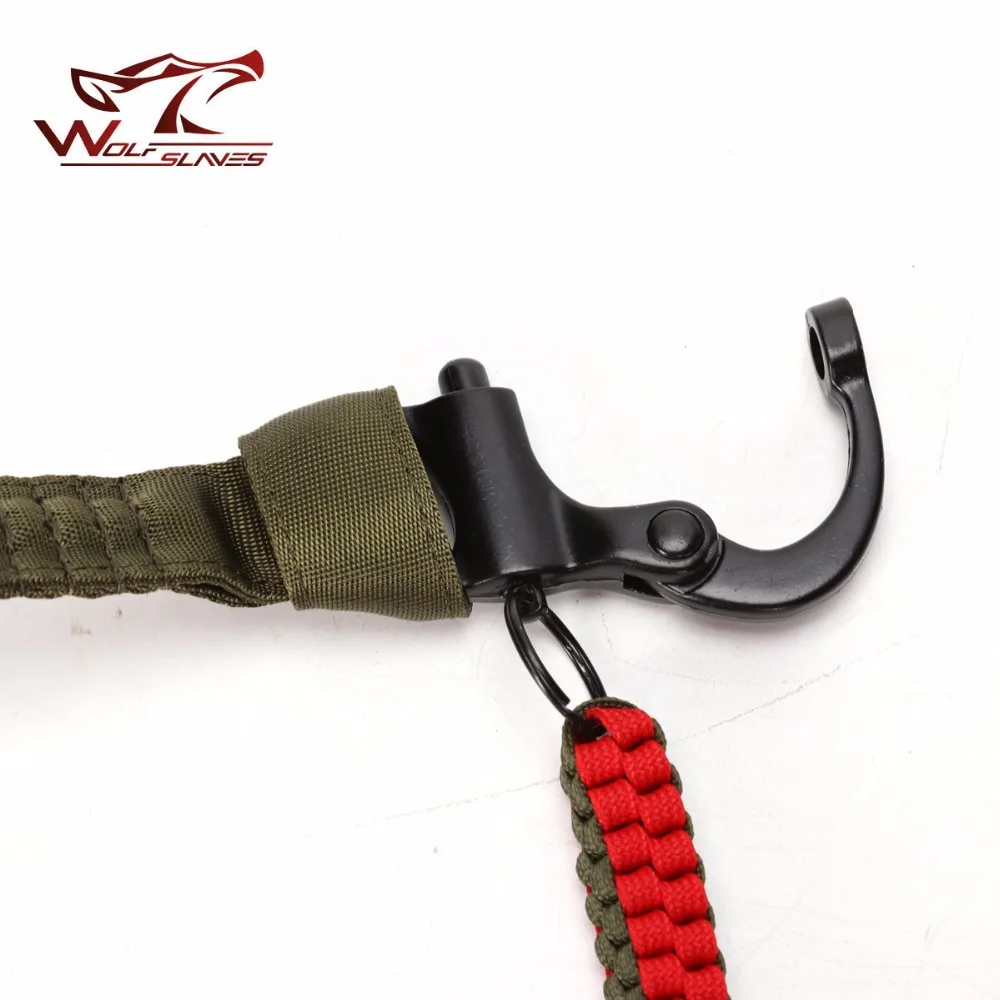 Tactical Sling Protective Rope Quick Release Line Climbing Safety Strap For Outdoor Hunting Green Color