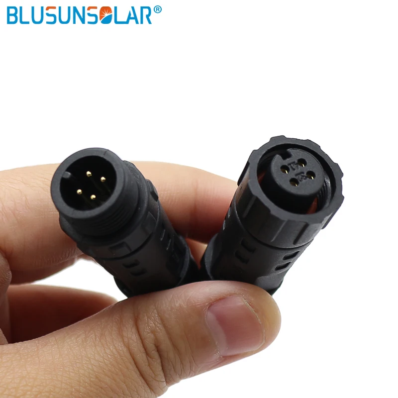 M12 Waterproof Connector Electrical Terminal Adapter Wire Connector Tread and Soldering Wire to Wire connector for LED Light