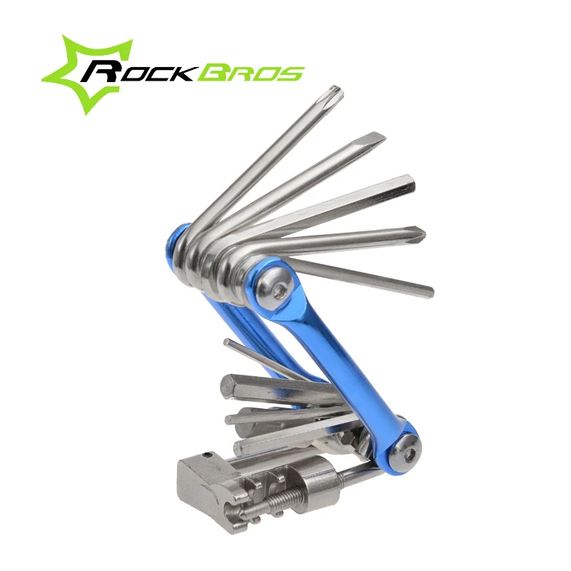 ROCKBROS Multifunctional Bicycle Repair Folding Tools Sets Kit Wrench Screwdriver Chain Cutter Portable MTB Bike Accessories