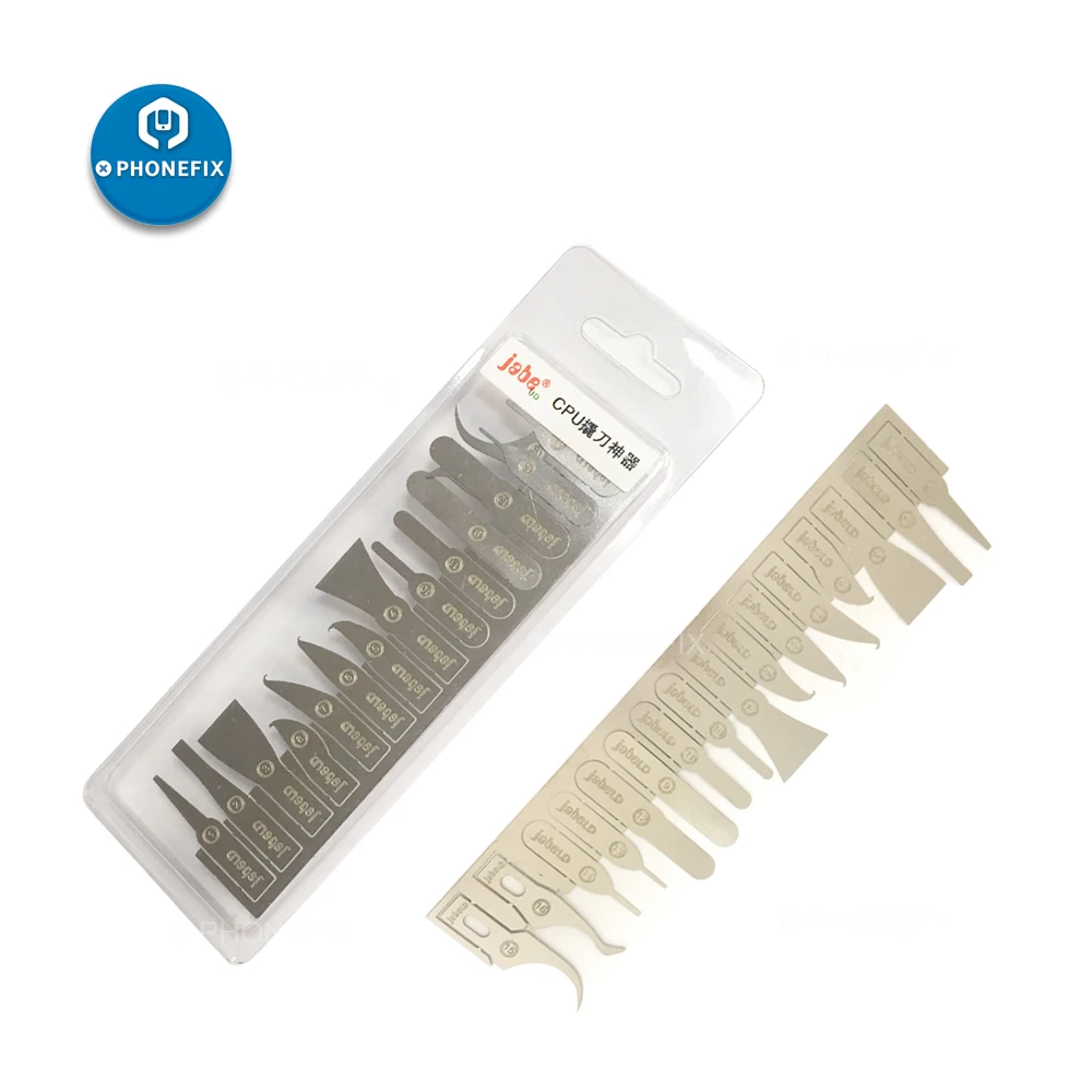 Phonefix a8 a9 a10 a11 cpu nand ic chips remover graver lâmina cola limpeza pry faca para o reparo do telefone móvel ferramentas de lâmina fina