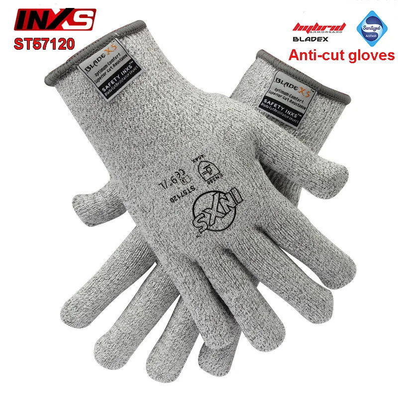 

SAFETY INXS Anti-cut gloves Level 5 Accessible food anti cut gloves BladeX fiber flexible mechanics gloves