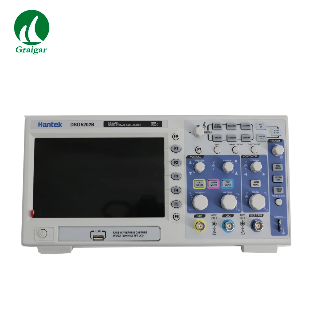 DSO5202B Oscilloscopio Digitale 2 Canali 200 Mhz Palmare Portatile LCD USB Oscilloscopi 1GSa/s Frequenza di Campionamento in Tempo Reale