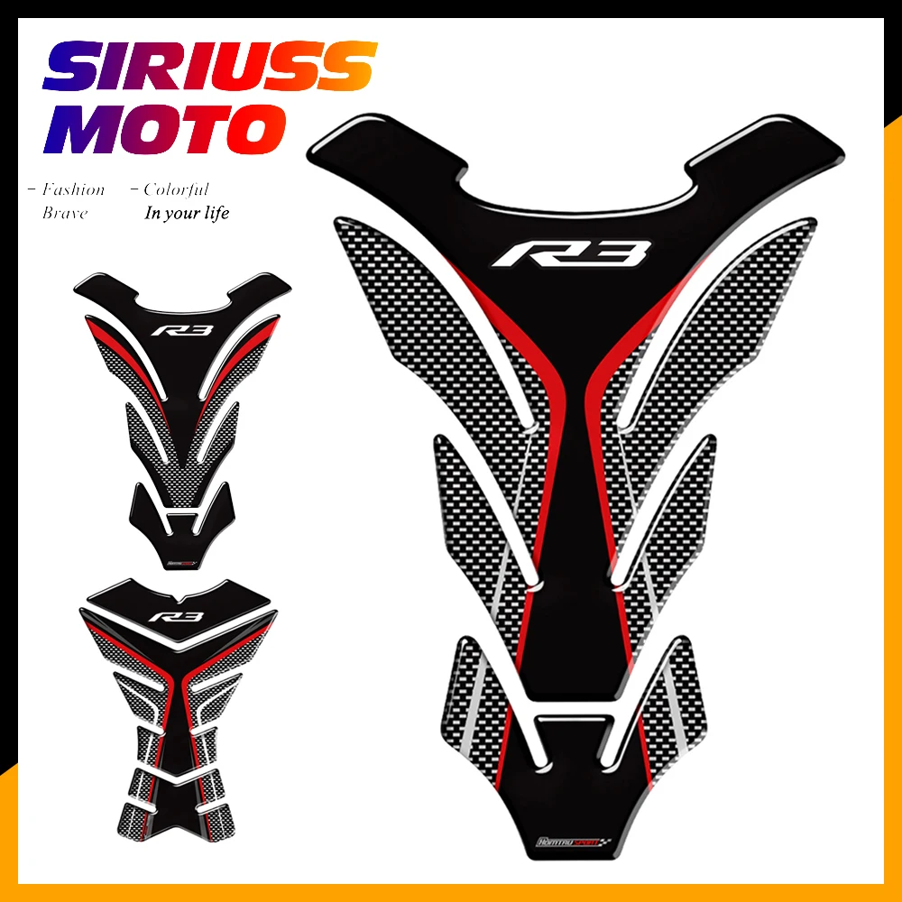 

3D Motorcycle Tank Pad Protector Decal Stickers Case for Yamaha R3 YZF-R3 VS Tank