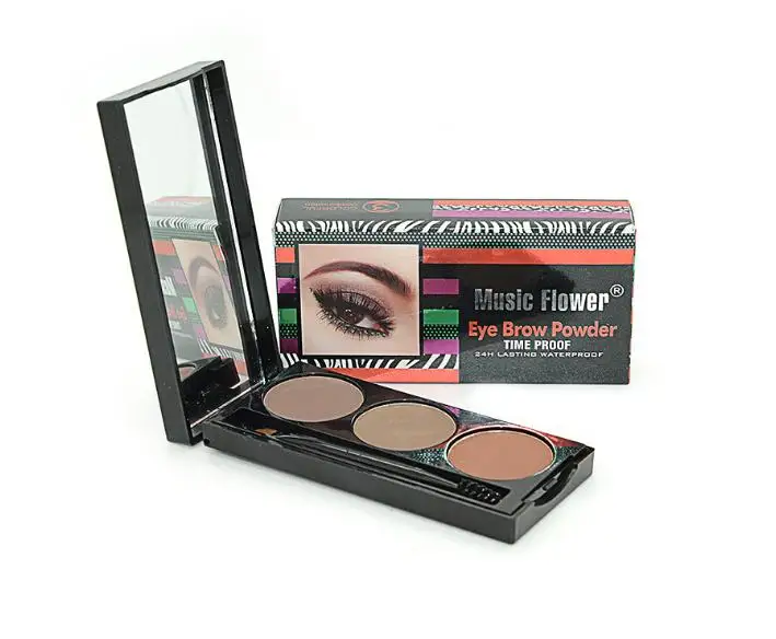 Music Flower Eyeliner Powder Repairing Powder Waterproof Not Fascinating three Color Eyebrow Powder