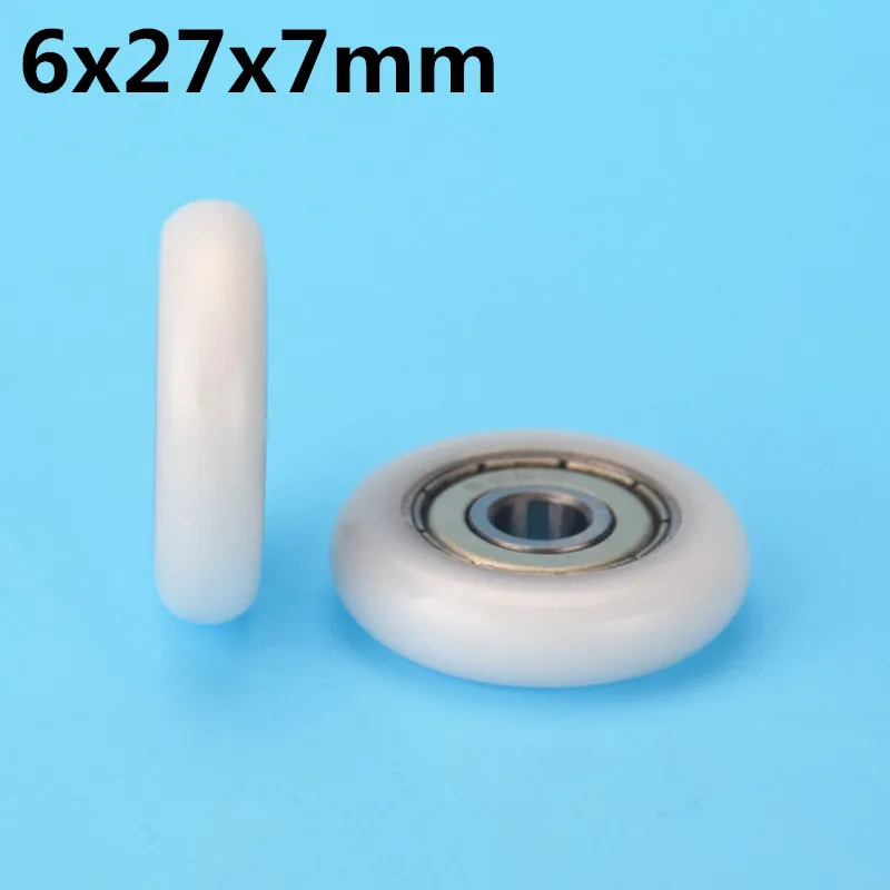 

1Pcs 6x27x7 mm Nylon Plastic Wheel With Bearings 3D printer Engraving machine Wheel Bearing