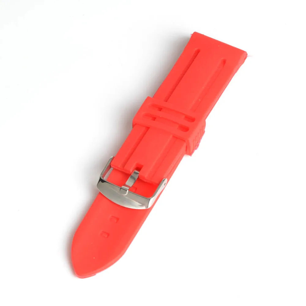 20mm Red Silicone Watch Band Strap Buckle Design Men Women Sports Watchband for Kid Children Gift Correa reloj pulseira relogio