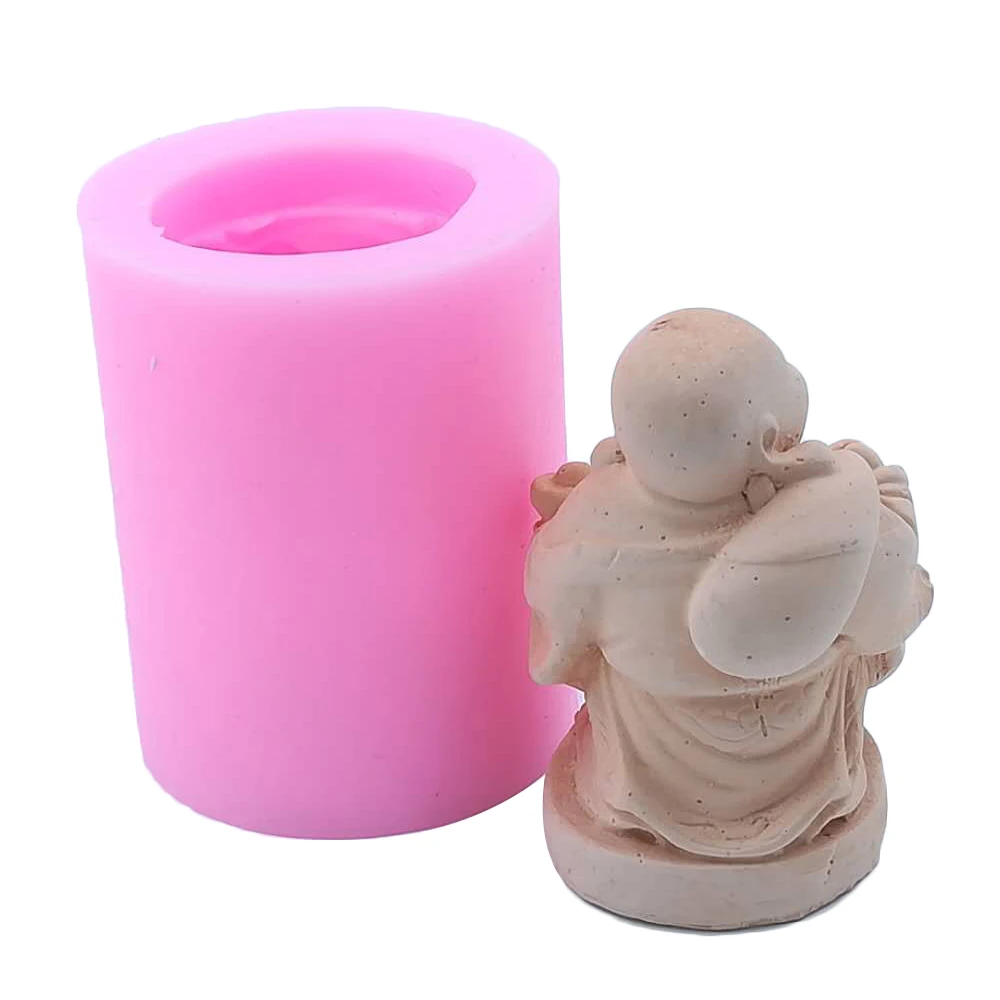 Chinese Buddha Silicone Soap Mold Candle Mold Food Grade Silicone Mold 3D Chocolate Molds Decorated Candle Plaster Resin Molds