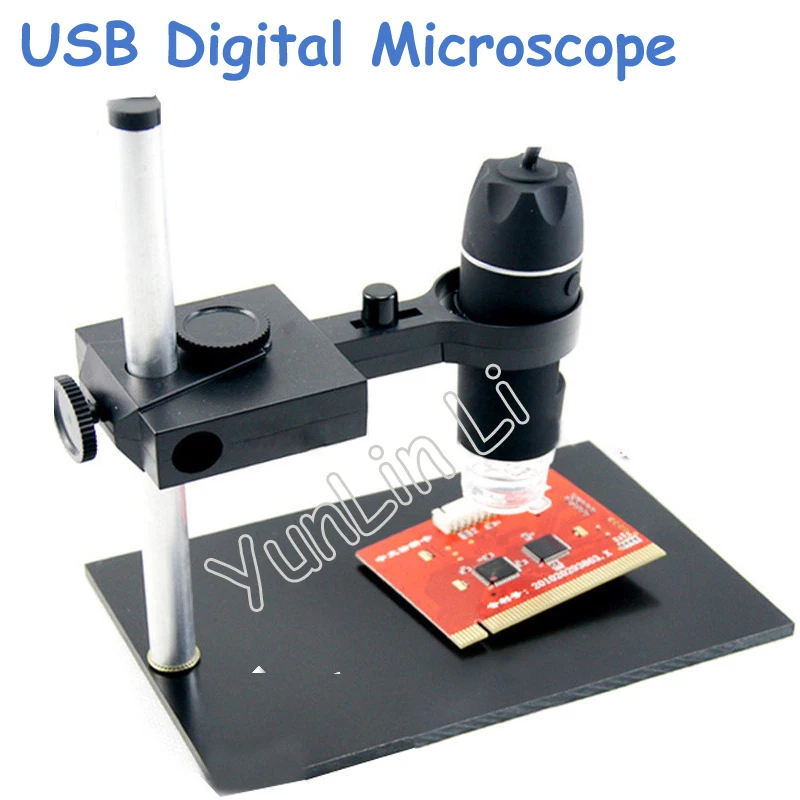 8-LED Endoscope with Measurement Software USB Microscope 1X-500X USB Digital Microscope + Holder