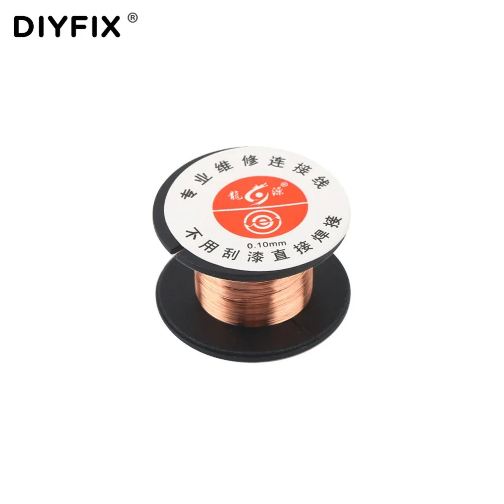 DIYFIX 5 Pcs 0.1mm PCB Link Wire Copper Soldering Wire Jump Line PCB Welding Repair Tools for iPhone Samsung Maintenance Tools