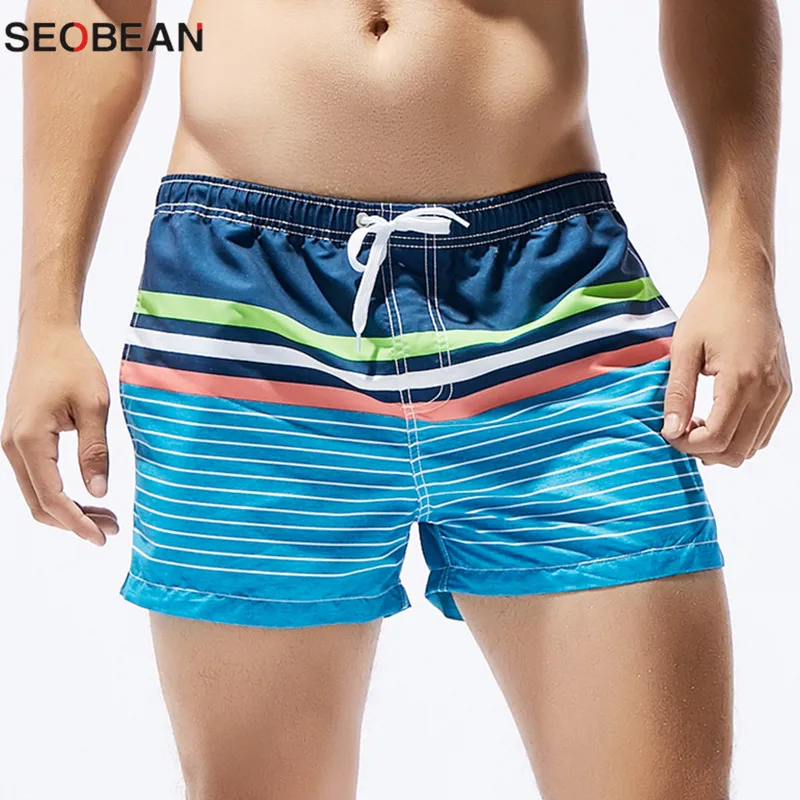 SEOBEAN brand shorts colorful men\'s board shorts men leisure summer beach shorts trunks for men