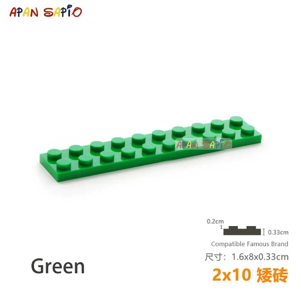 5pcs/lot DIY Blocks Building Bricks Thin 2X10 Educational Assemblage Construction Toys for Children Size Compatible With Brand