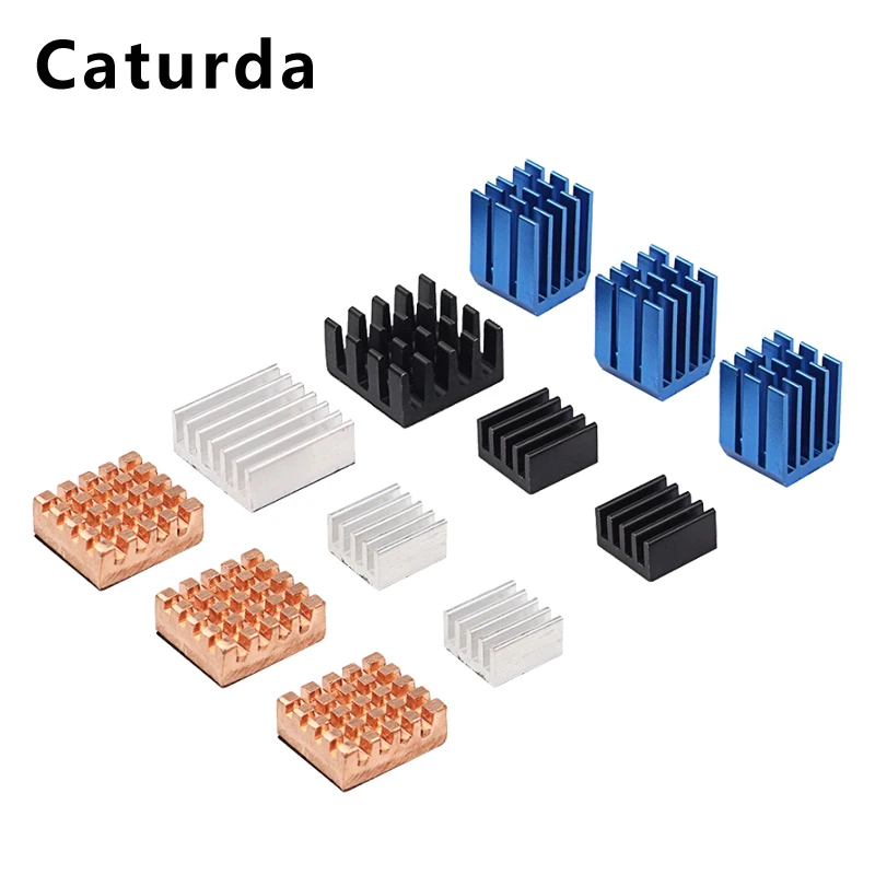 For Raspberry Pi 3 Heat Sink 12pcs Copper Aluminum Heatsink Radiator Cooler Kit for Raspberry Pi 3 Model B+ 3B Plus 2B B+