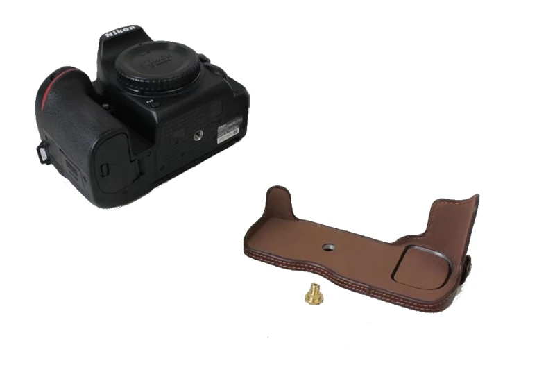 حافظة كاميرا من الجلد الطبيعي لنيكون D7500 ، حافظة كاميرا ، غطاء سفلي ، تصميم بطارية مفتوح ، جديد