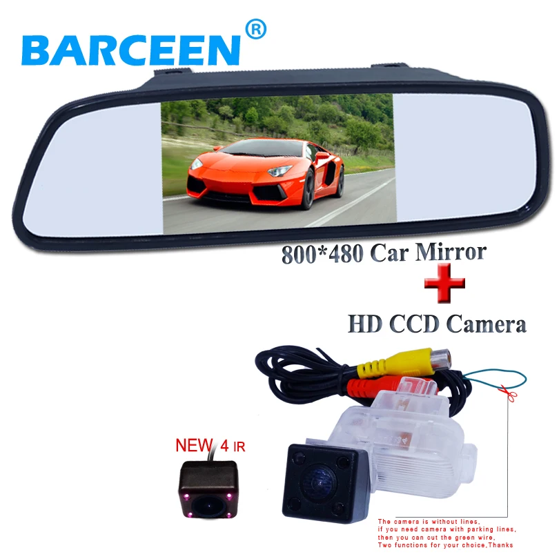 

wide car screen mirror bring 5" display + special car parking camera black shelll suitable for Mazda 6/M 6 2014