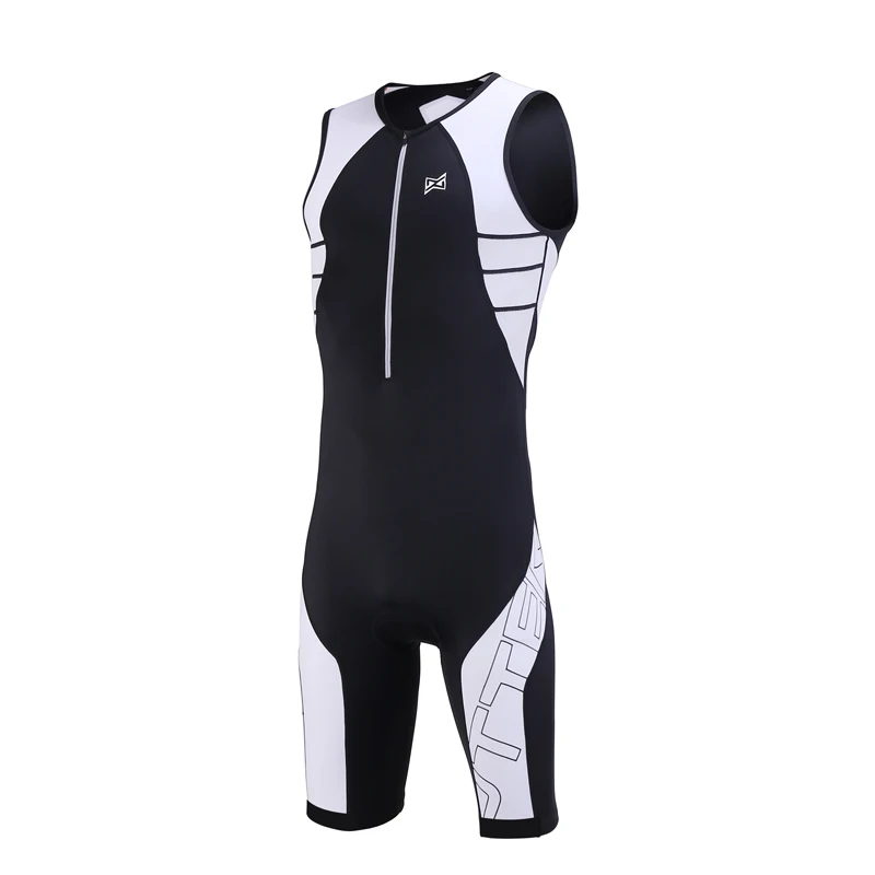 UTTER Armour A3 One Piece Black and White Cycling Jersey Sets Men Anti-UV Breathable Triathlon Suit Sleeveless Cycling Clothing