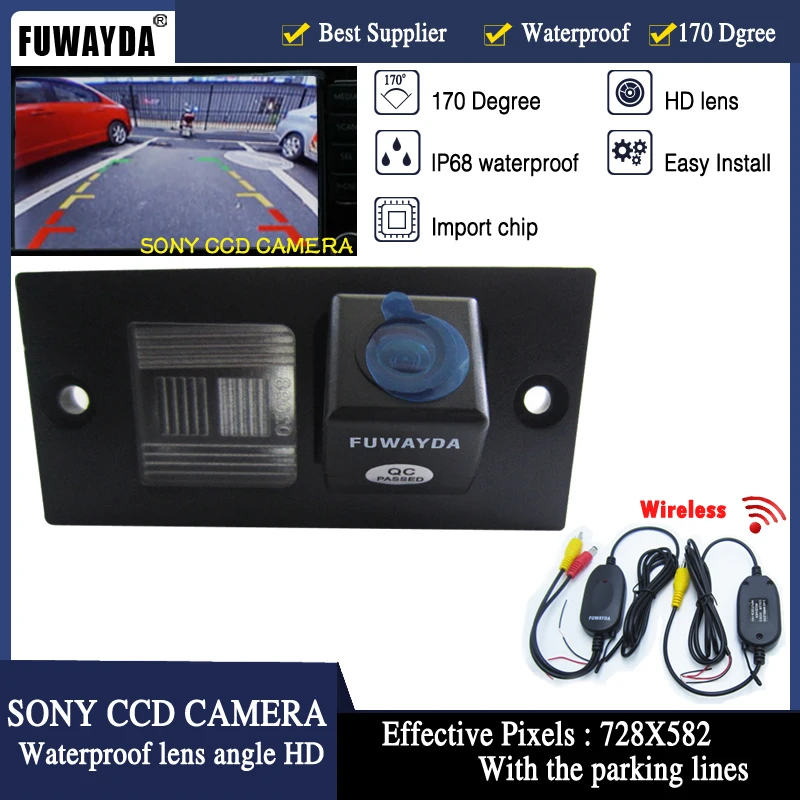 FUWAYDA Free Shipping  Wireless CCD CCD Chip Car Rear View Reverse Parking With Guide Line CAMERA for   HYUNDAI H1 GRAND STAREX