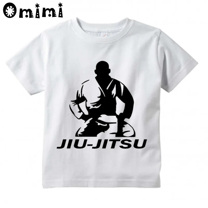 Baby Boys/Girls jiu jitsu Brand Printed T Shirt Kids Short Sleeve Tops Children's Funny White T-Shirt