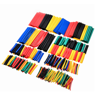 328Pcs Sleeving Wrap Wire Car Electrical Shrinkable Cable Tube kits Heat Shrink Tube Tubing Polyolefin 8 Sizes