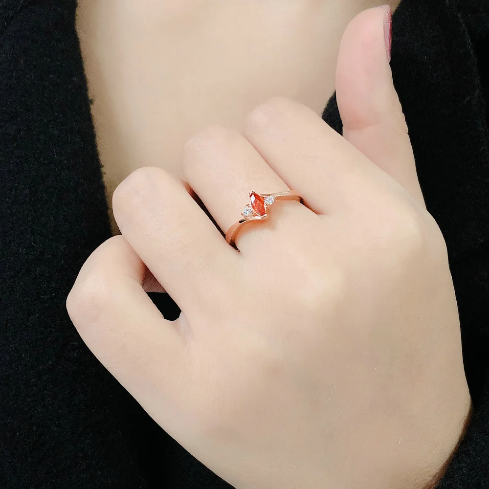 Rose Gold Color High-grade And Refined Single Ring For Women Wedding Party CZ Stone Fashion Jewelry Rings DWR797M