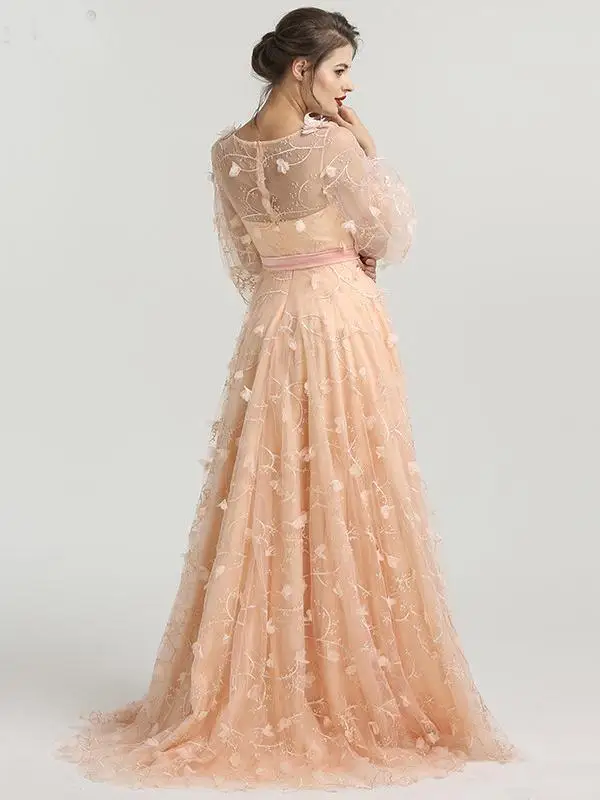 Robe De Soirée Élégante À Manches sulfEn Tulle Avec Des Appliques, Quelle que soit la Robe De Soirée, Robe De Bal, 2021