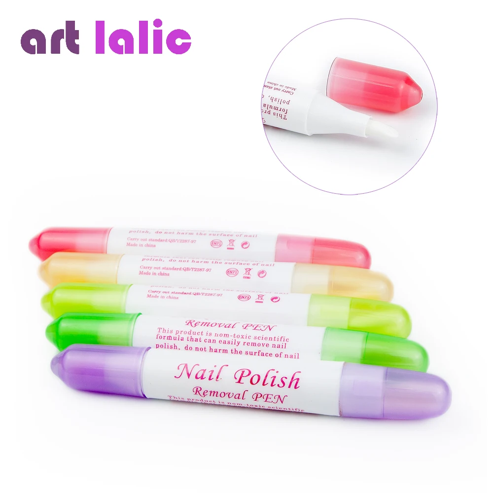 Nail Art Polish Corrector, Removal Remover Pen, Replacement Tips, Changeable Clean Mistakes, Refillable Tools