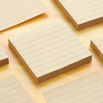 1 Stück Vintage Aufkleber Kraft Notizblock Nachrichtennotizen Haftnotizen Memopapier