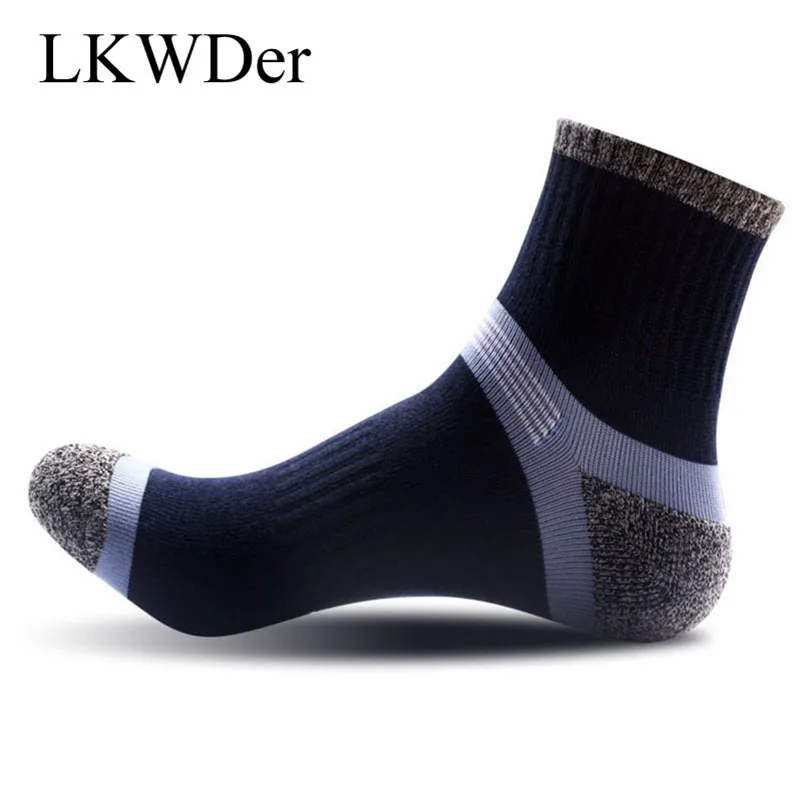 

LKWDer 3 Pairs/lot Cotton Men Socks Compression Breathable Socks Boy Contrast Color Standard Meias Good Quality Sheer Work Socks